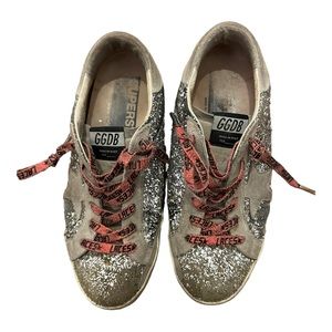 Golden Goose (GGDB) Low-top Sneakers, Size 7 1/2, Sparkly